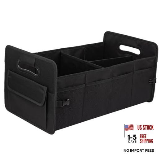 Standard Black Car Trunk Organizer - Collapsible Car Storage - Standard Black