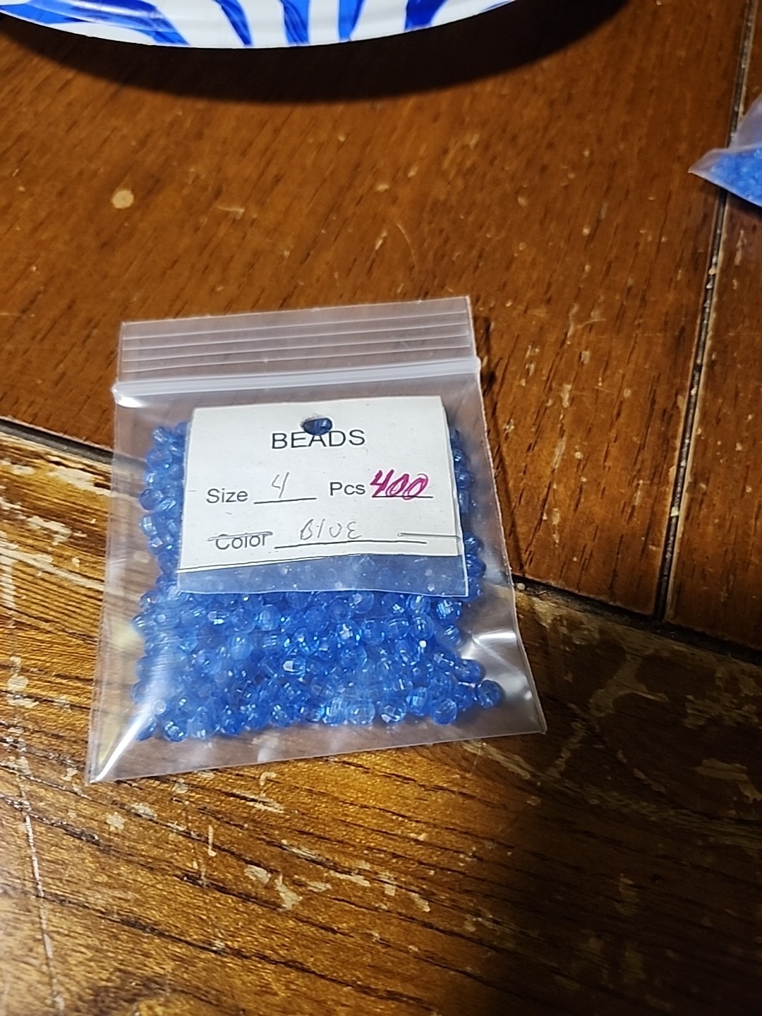 Lure Making Beads Size 4 Bag Of 400 Blue . Inv # 2295