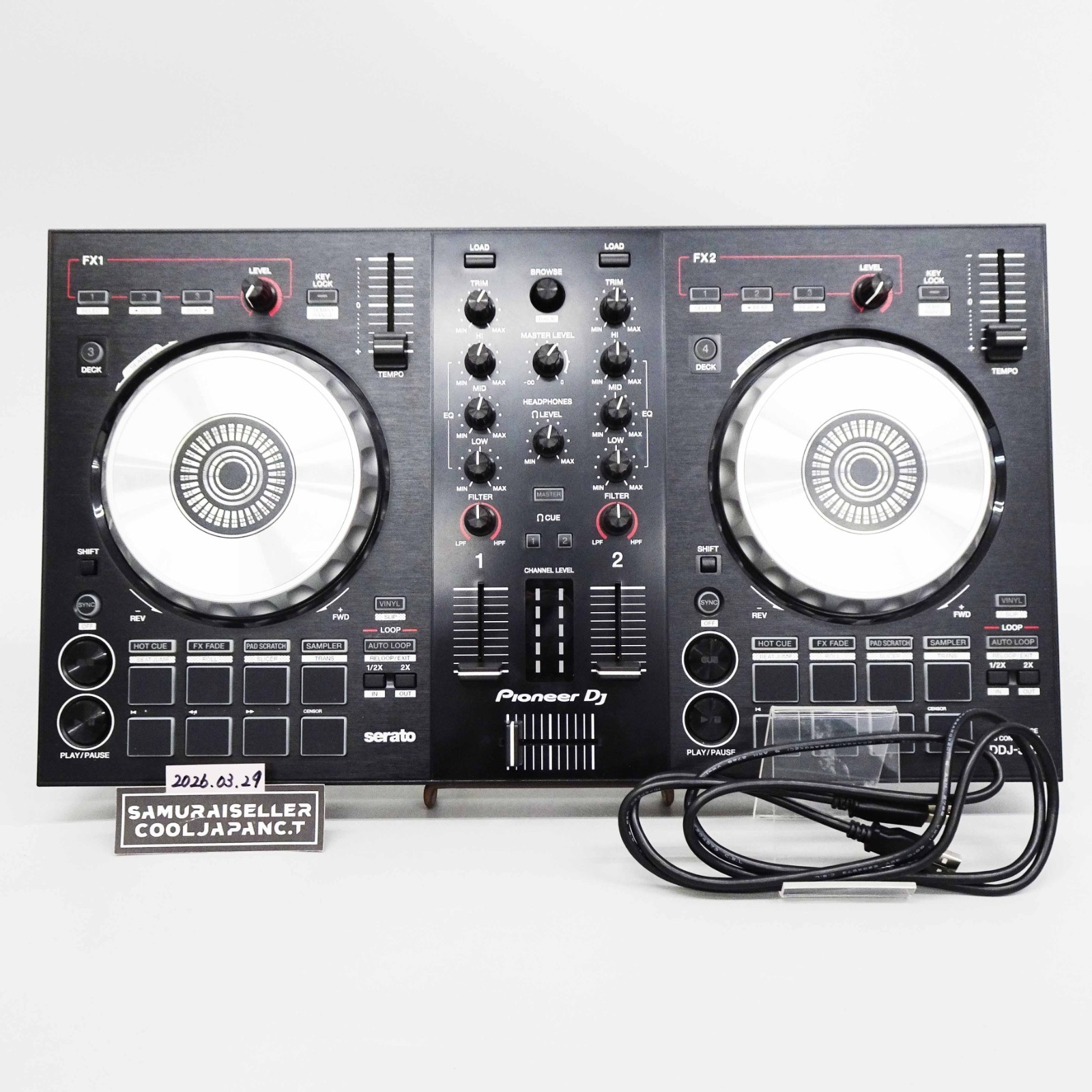 Pioneer DDJ-SB3 Black DJ Controller 2-Channel Serato DJ Pro DDJSB3 Japan Used