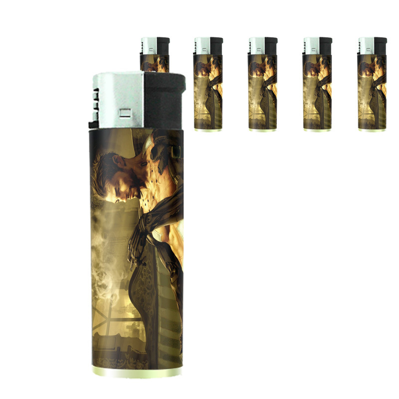 Skeletons D11 Lighters Set of 5 Electronic Refillable Butane Skulls Death