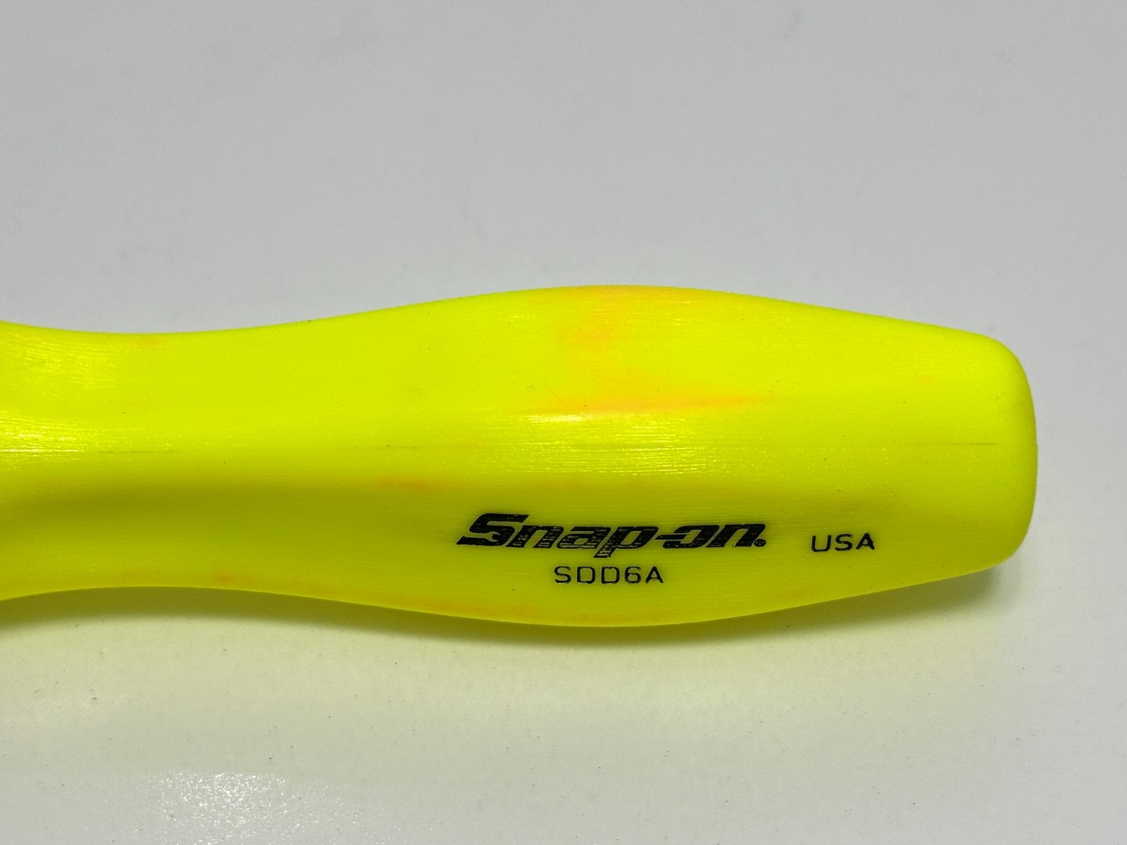 Snap-On USA SDD6 5/16 X 6” HI VIZ Yellow Flat Slotted Hard Handle Screwdriver