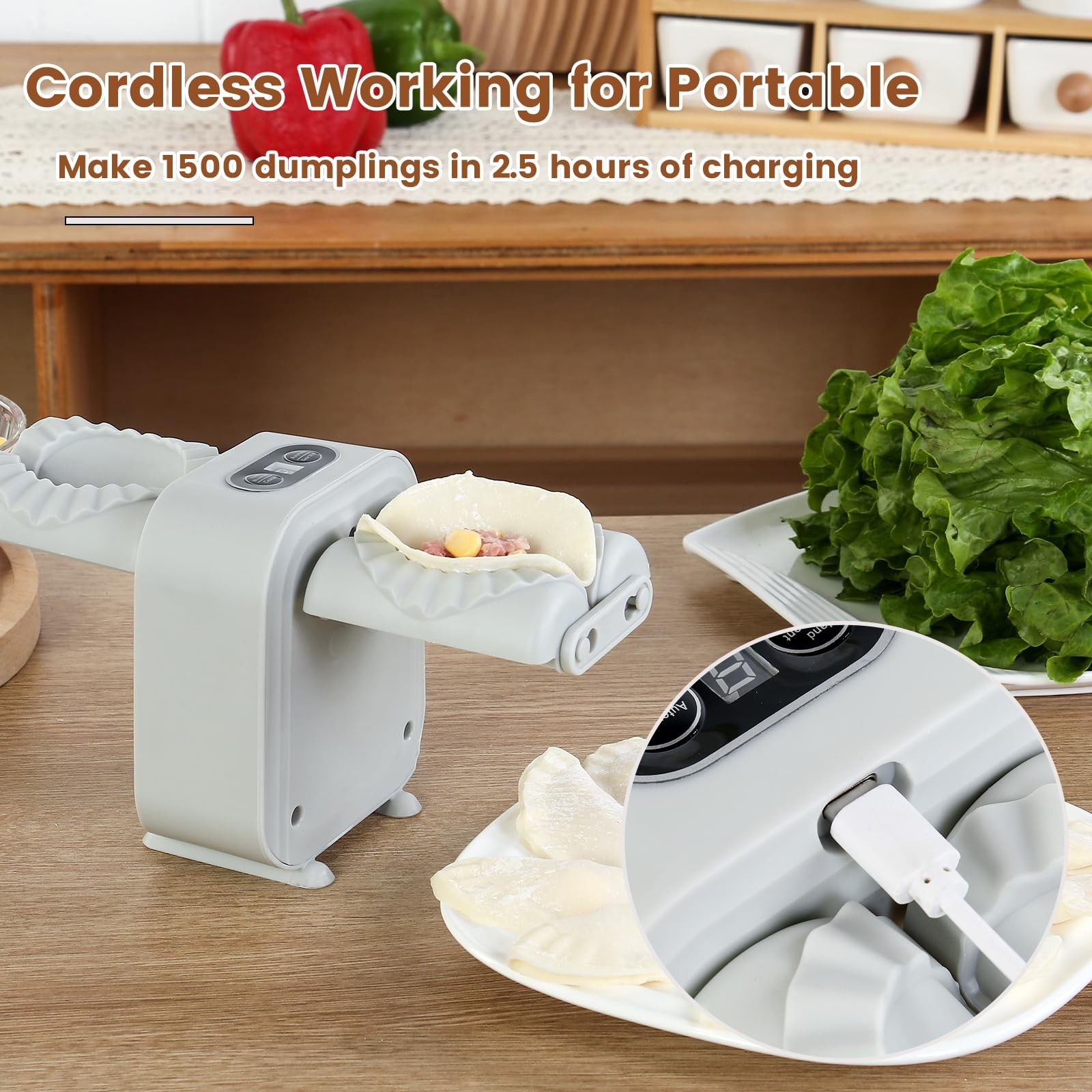 Electric Dumpling Maker Machine for Easy Home Kitchen Pastry Creation