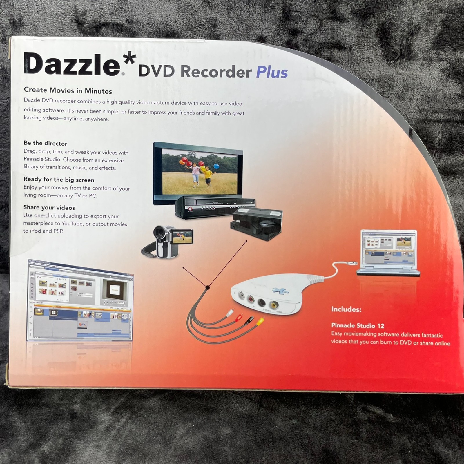 Pinnacle Studio Dazzle DVD Recorder Plus Save & Share Video Device NEW