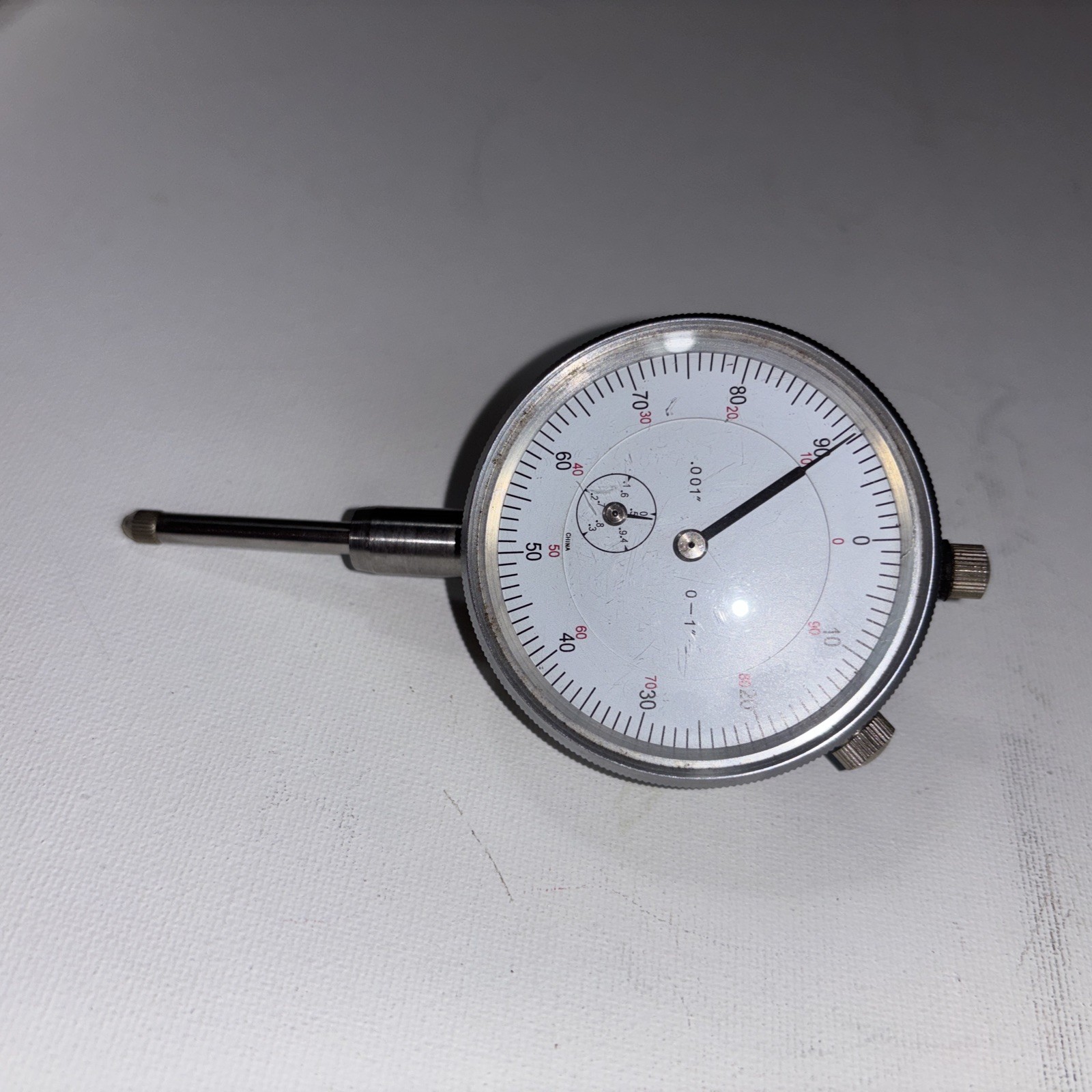 0- 1" Range High Precision 0-100 Dial Test Indicator 0.001" Graduation Lug Back