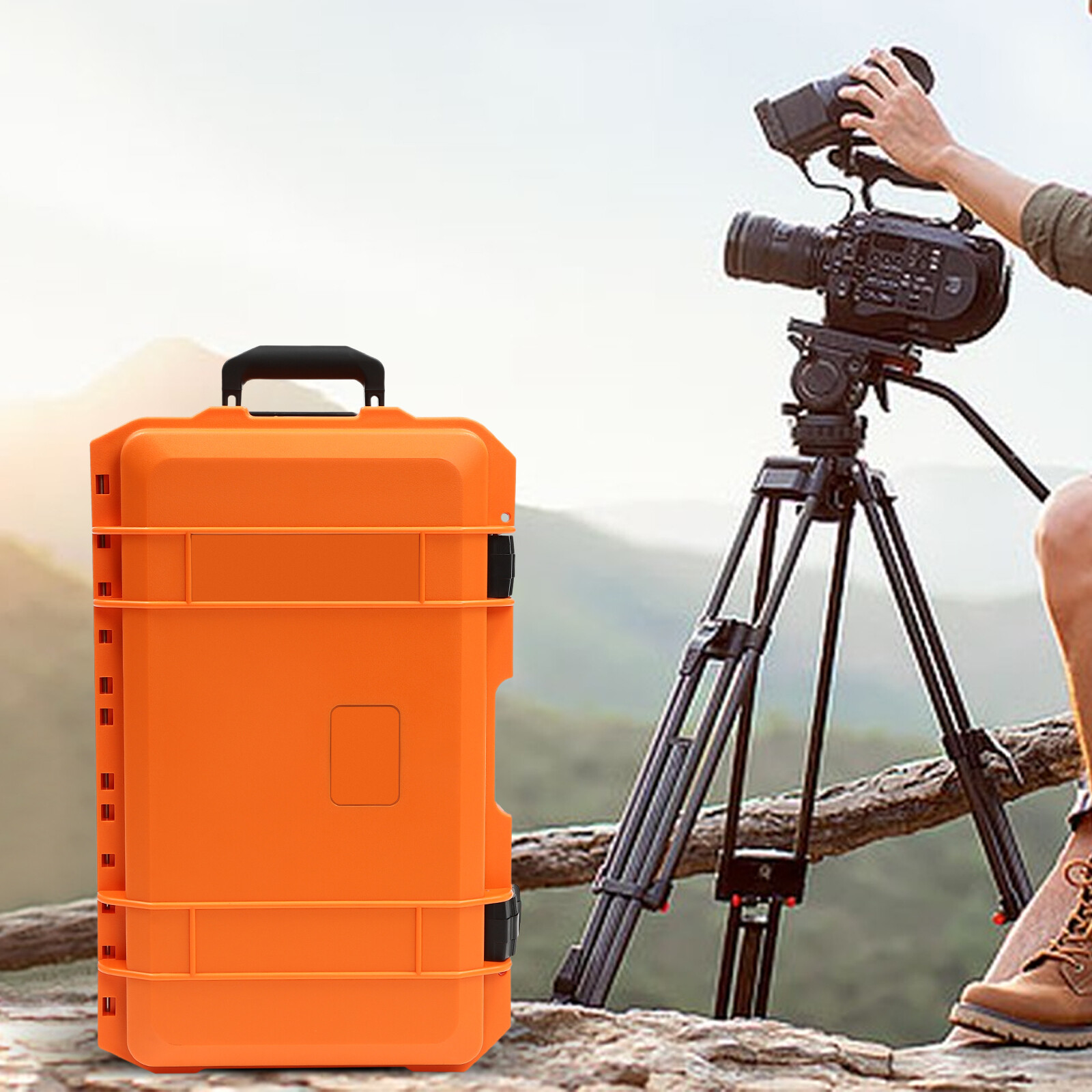22" Multi-Purpose Camera Box Storage Protect Roller Hard Carry Case Waterproof