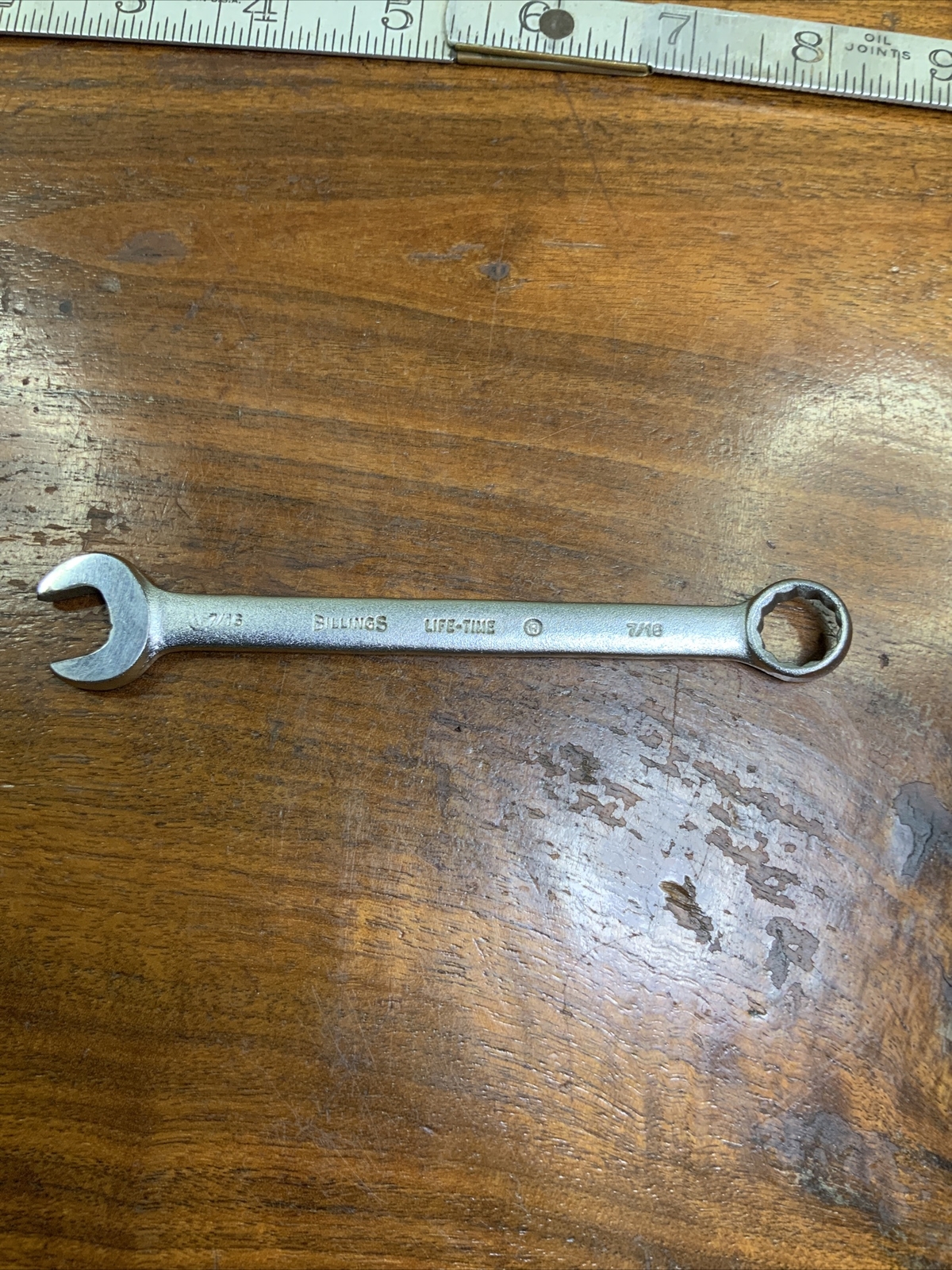 Vintage Billings 7/16 Combination Wrench  L 1161 ! Made In USA Nice