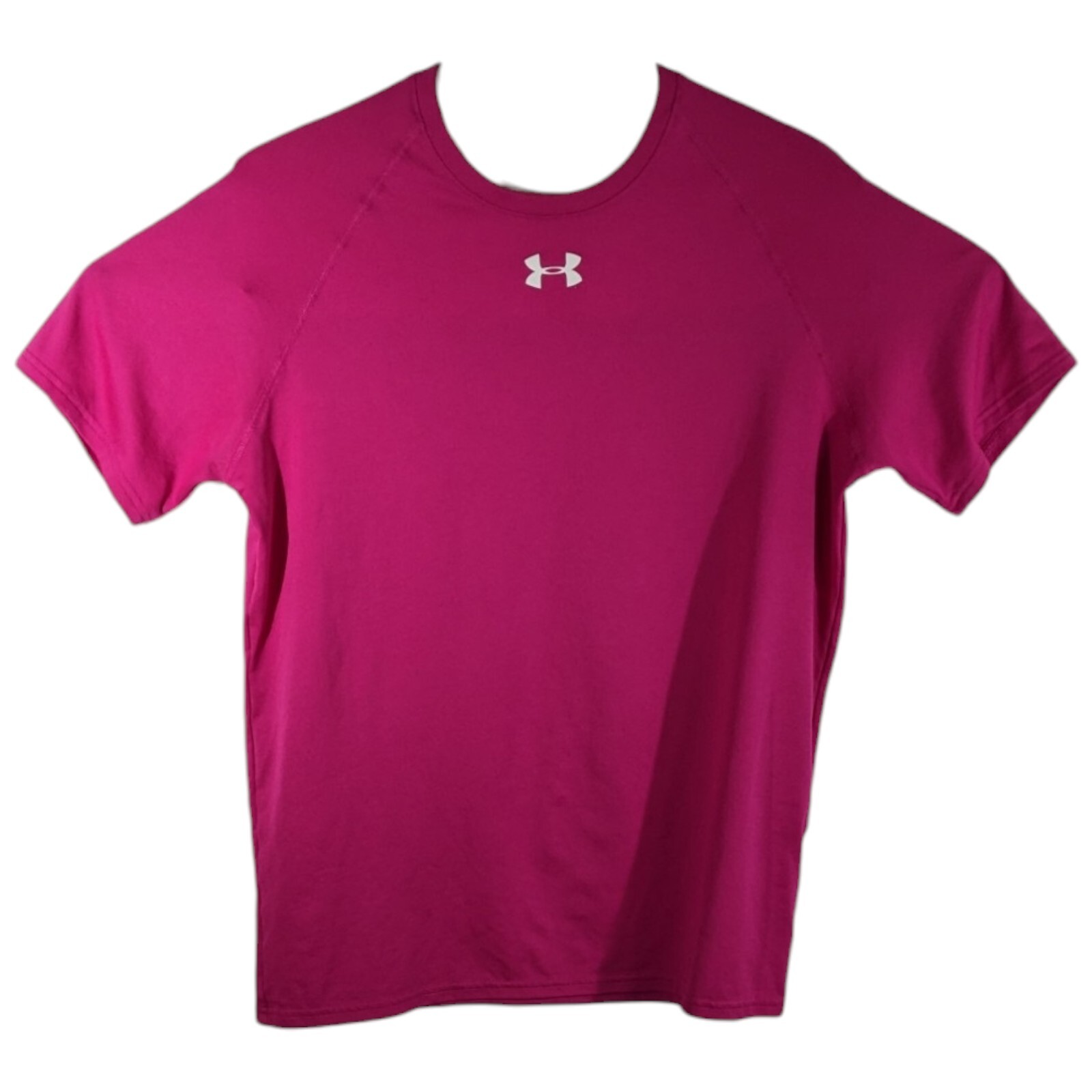 Under Armour Pink Mens Shirt Adult Medium Heatgear Short Sleeve Tee Unisex