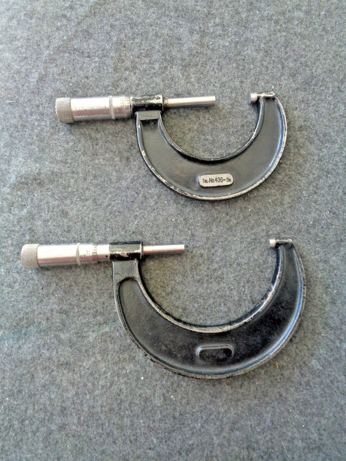 2 - Vintage L.S. Starrett Outside Micrometers