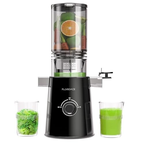 Cold Press Juicer, Slow Masticating Juicer Machines with 5" Feeding Chute Fit