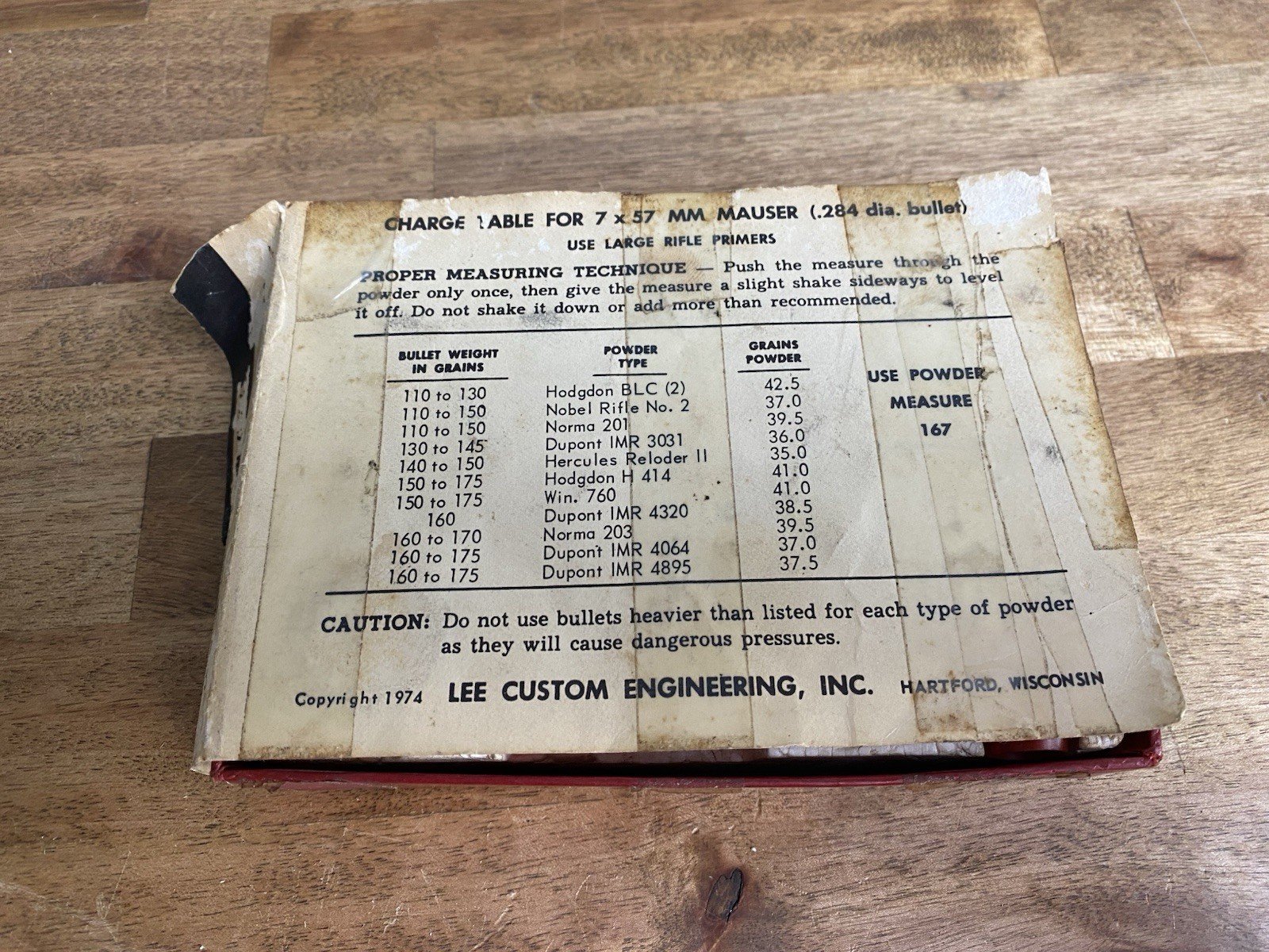 VINTAGE LEE HAND LOADER Kit For 7 X 57 MM Mauser