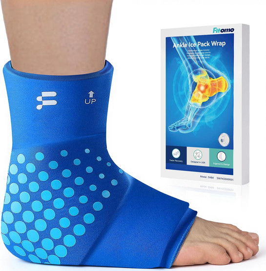 Ankle Ice Pack Wrap Reusable Hot Cold Therapy Compression Gel Brace for Recovery