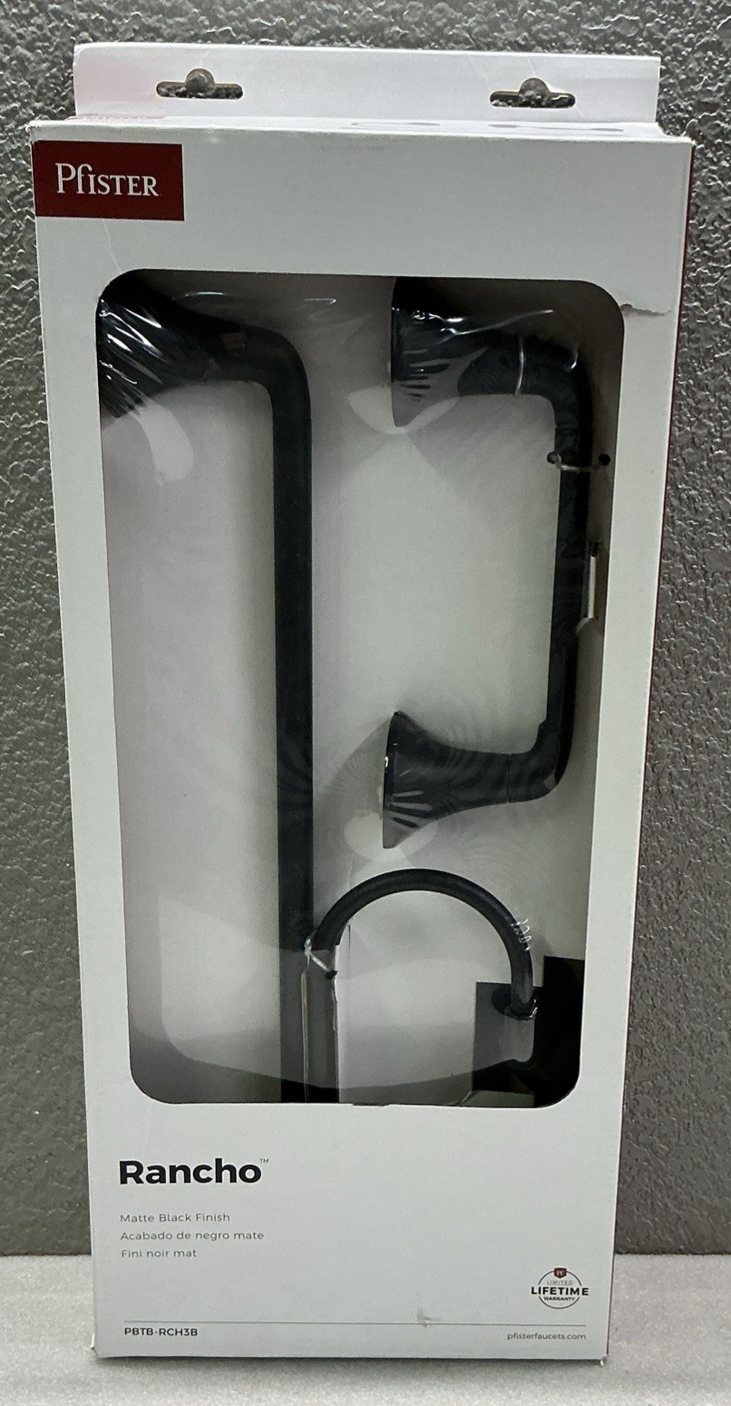 Pfister 3-Piece Rancho Matte Black Decorative Bathroom Hardware Set BTB-RCH3B