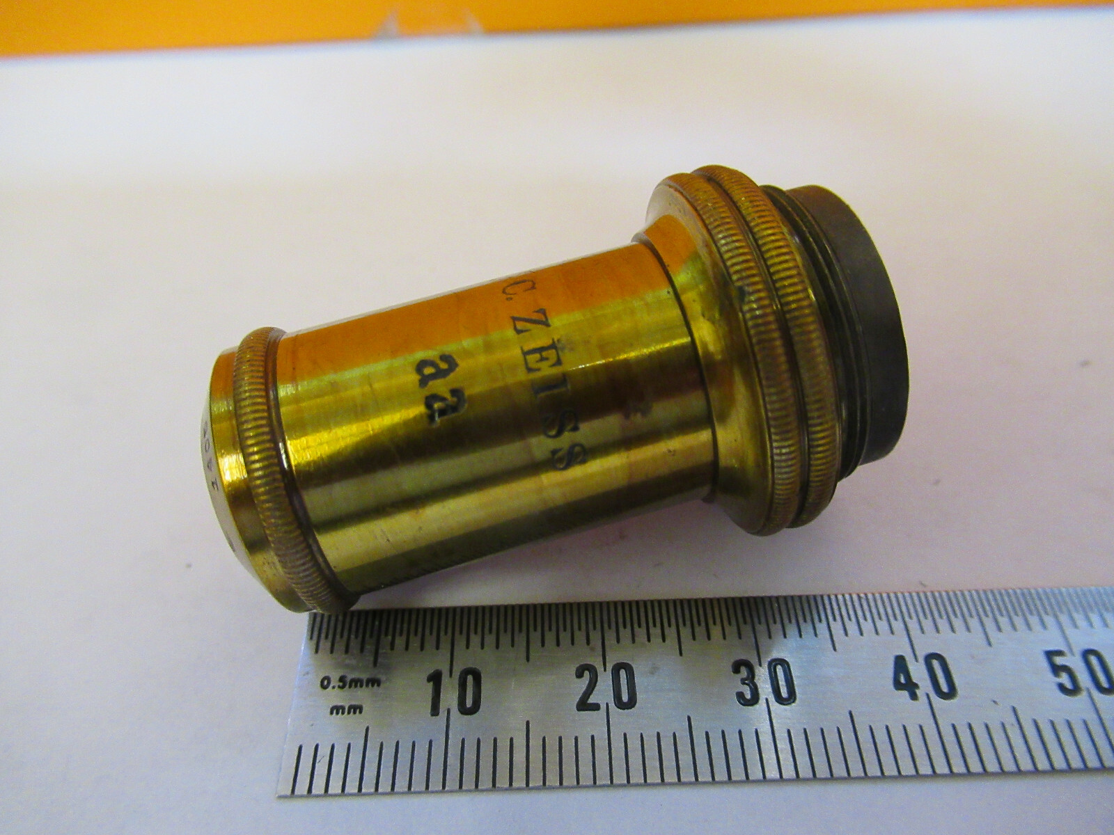 CARL ZEISS aa GERMANY OBJECTIVE OPTICS LENS MICROSCOPE PART AS PICTURED &H1-B-16