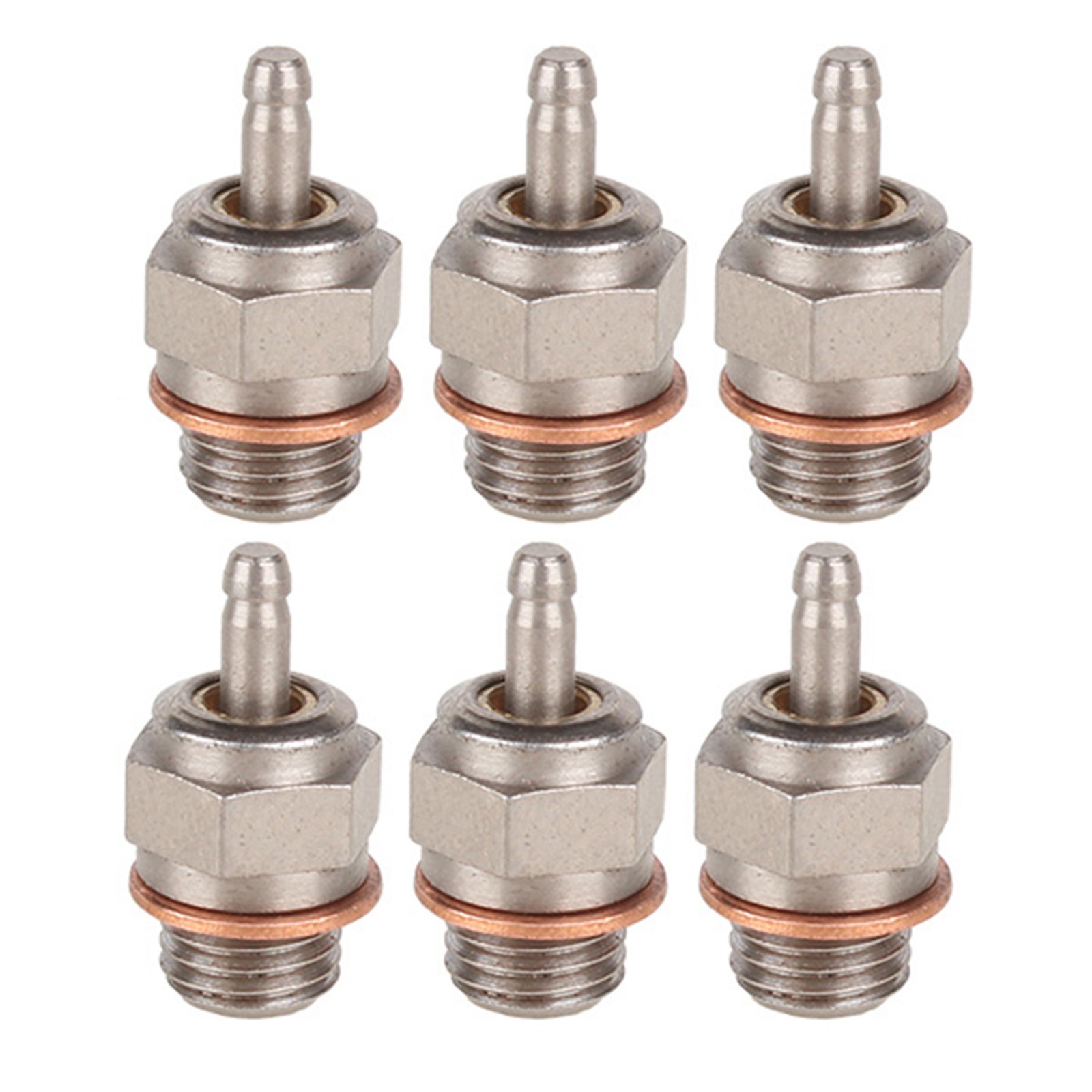 6 Pieces RC 1:8 & 1:10 Nitro Engine N3 Glow Spark Plug Replacement for HSP