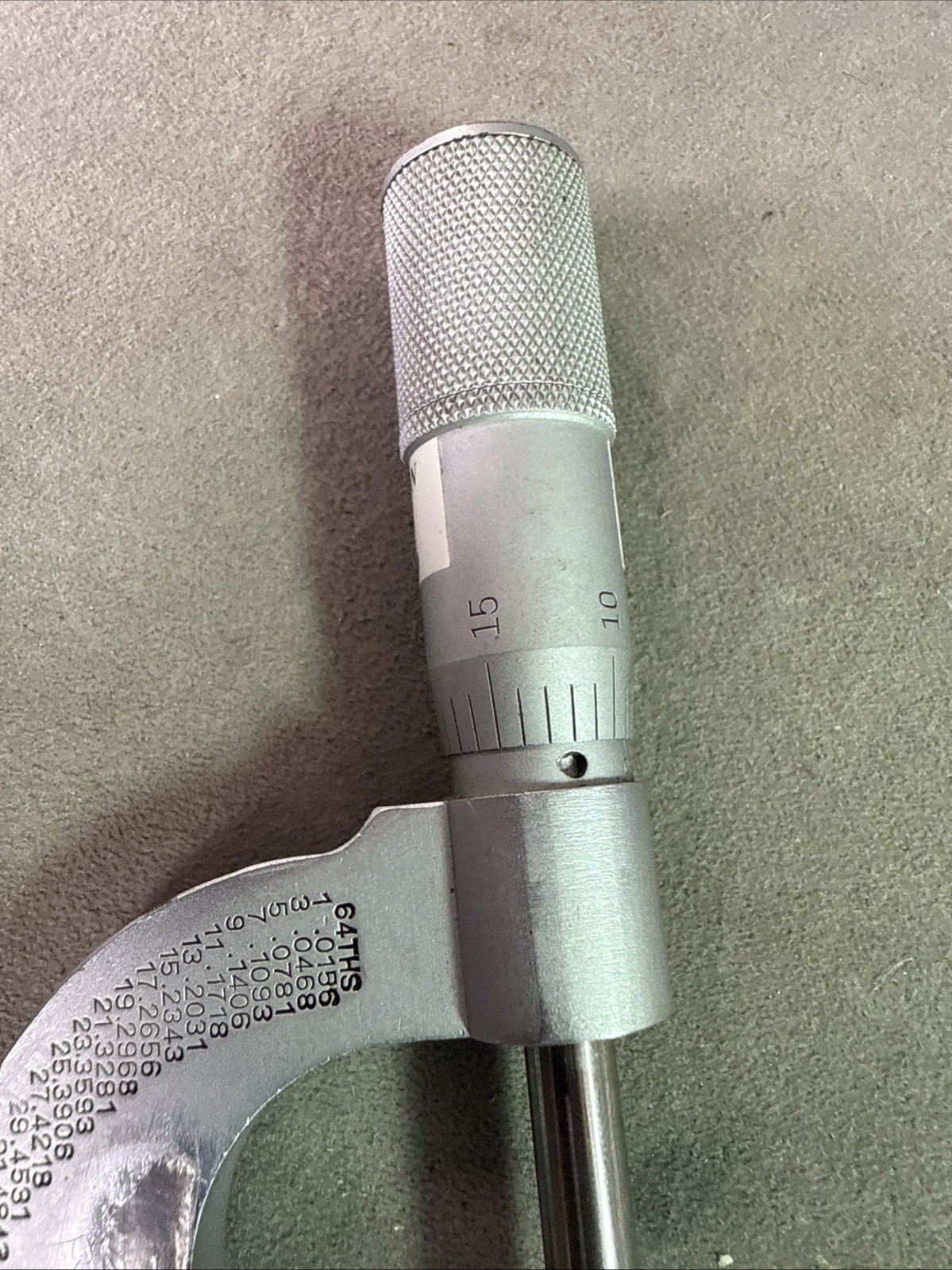FOWLER Micrometer - 0-1" Range, .0001"