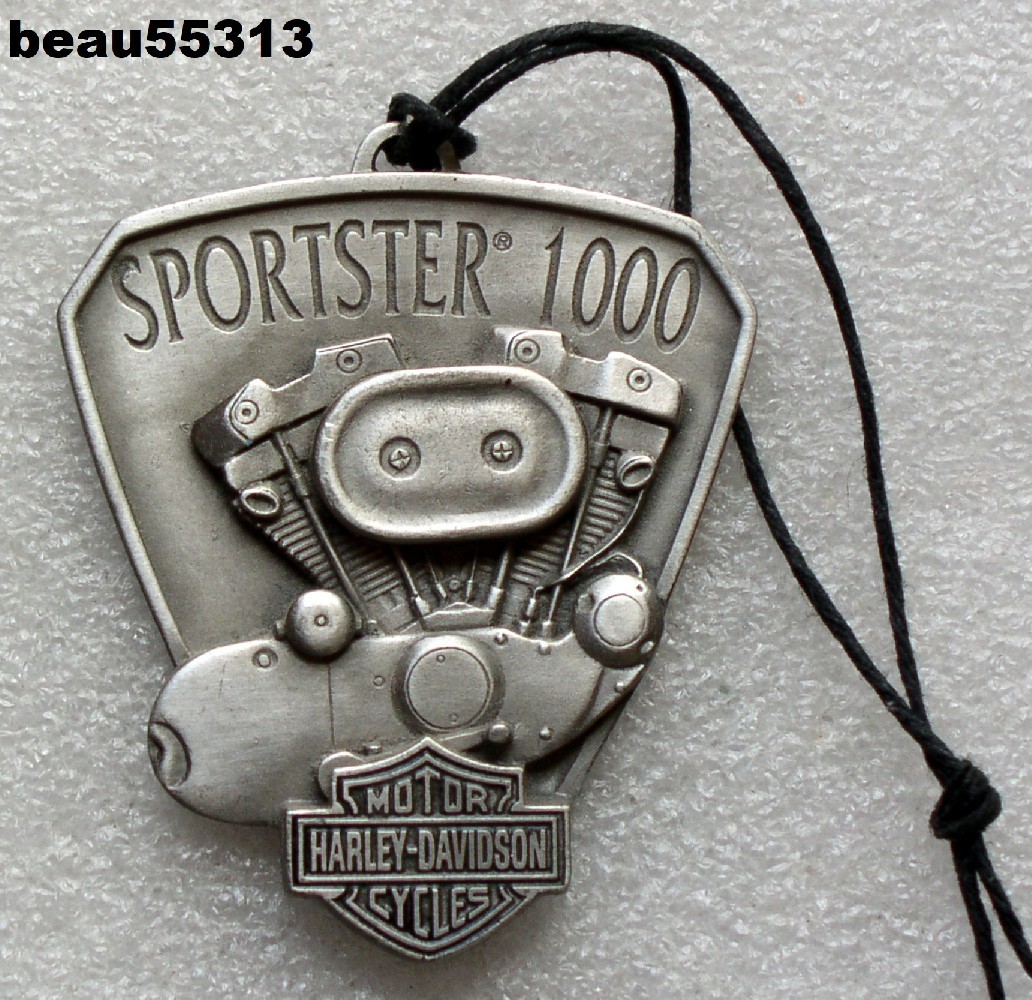 ⭐2001 HARLEY DAVIDSON "1972 SPORTSTER" GREETINGS CHRISTMAS ORNAMENT MEDALLION