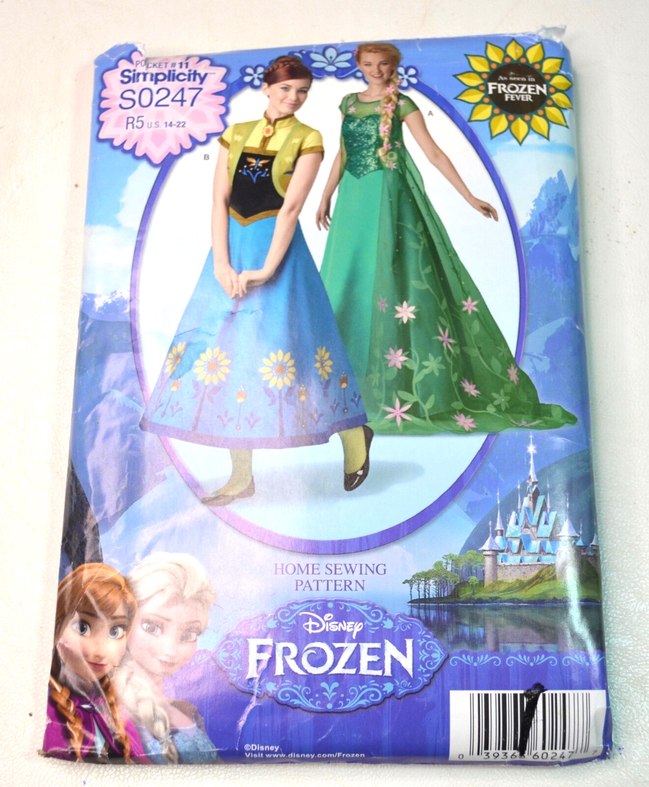 Uncut Simplicity Pattern S0247 Disney Frozen Fever Dress Costume 14 16 18 20 22