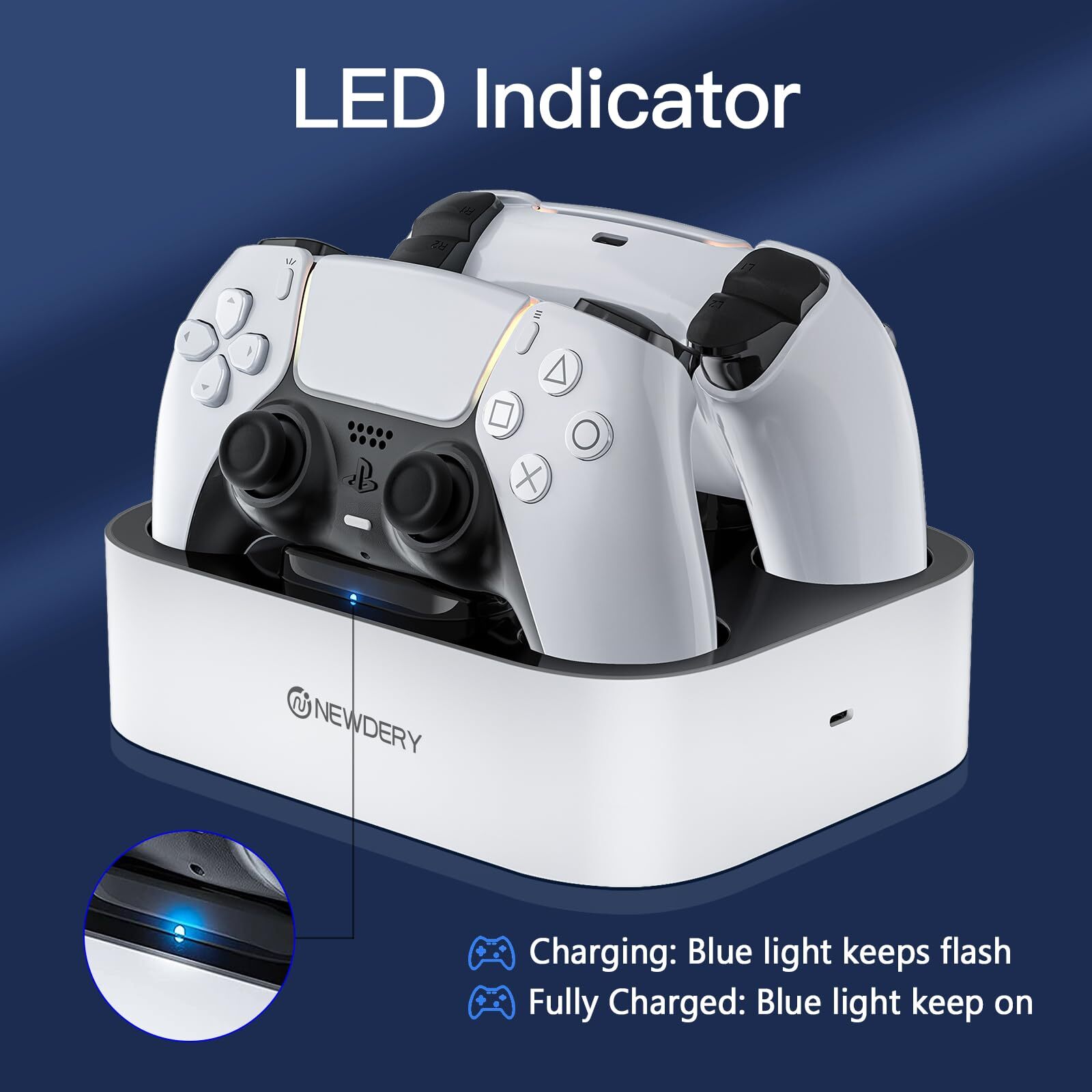 PS5 Wireless Controller Usb Type-c Dual Fast Charger PS5 Type-C Charging Station