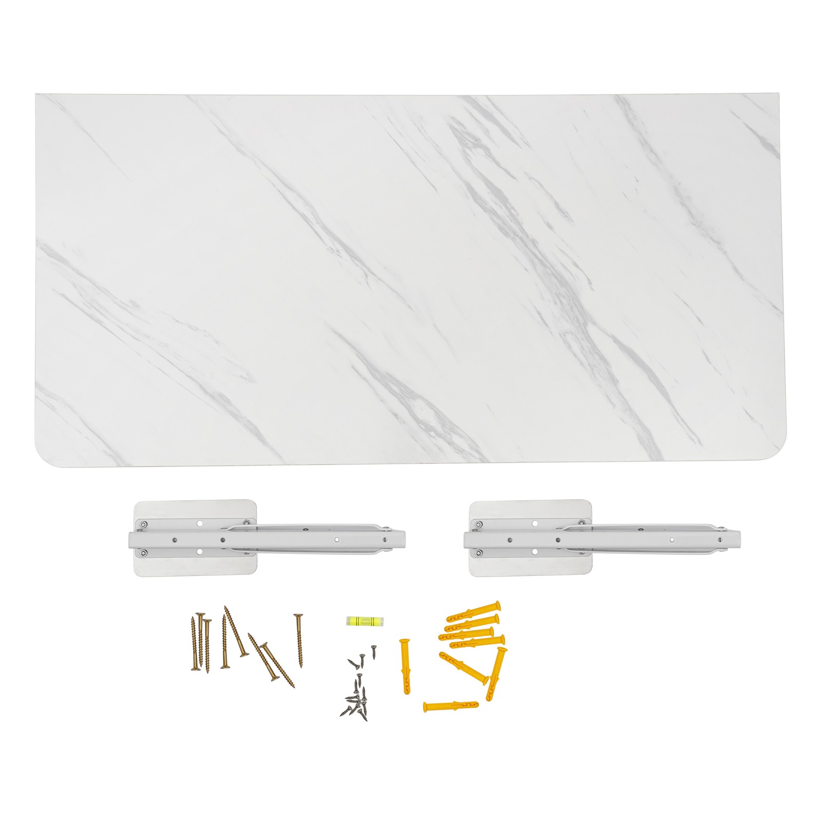 White Folding Wall Desk Wall Mounted Folding Table Rectangular Wall Desk 80x40cm