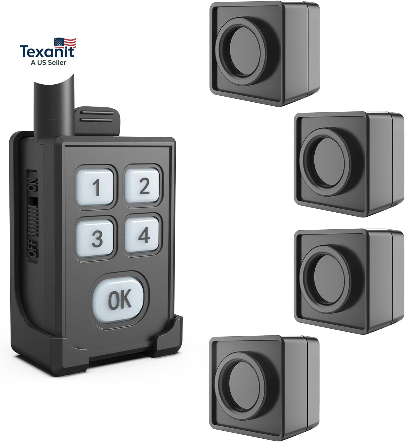Portable Outdoor Perimeter Alarm System- 1/4 Mile Waterproof Wireless Motion Sen