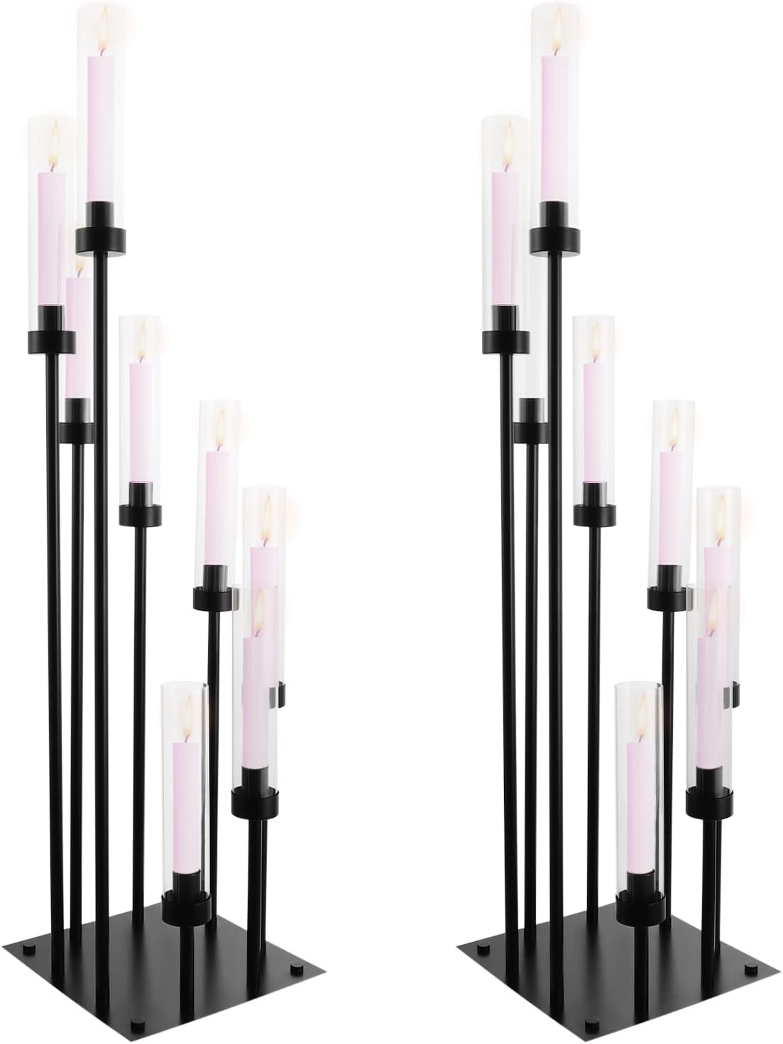 2 Pcs 8 Arms Floor Candle Holders ,tabletop Candle Holder Party Decoration