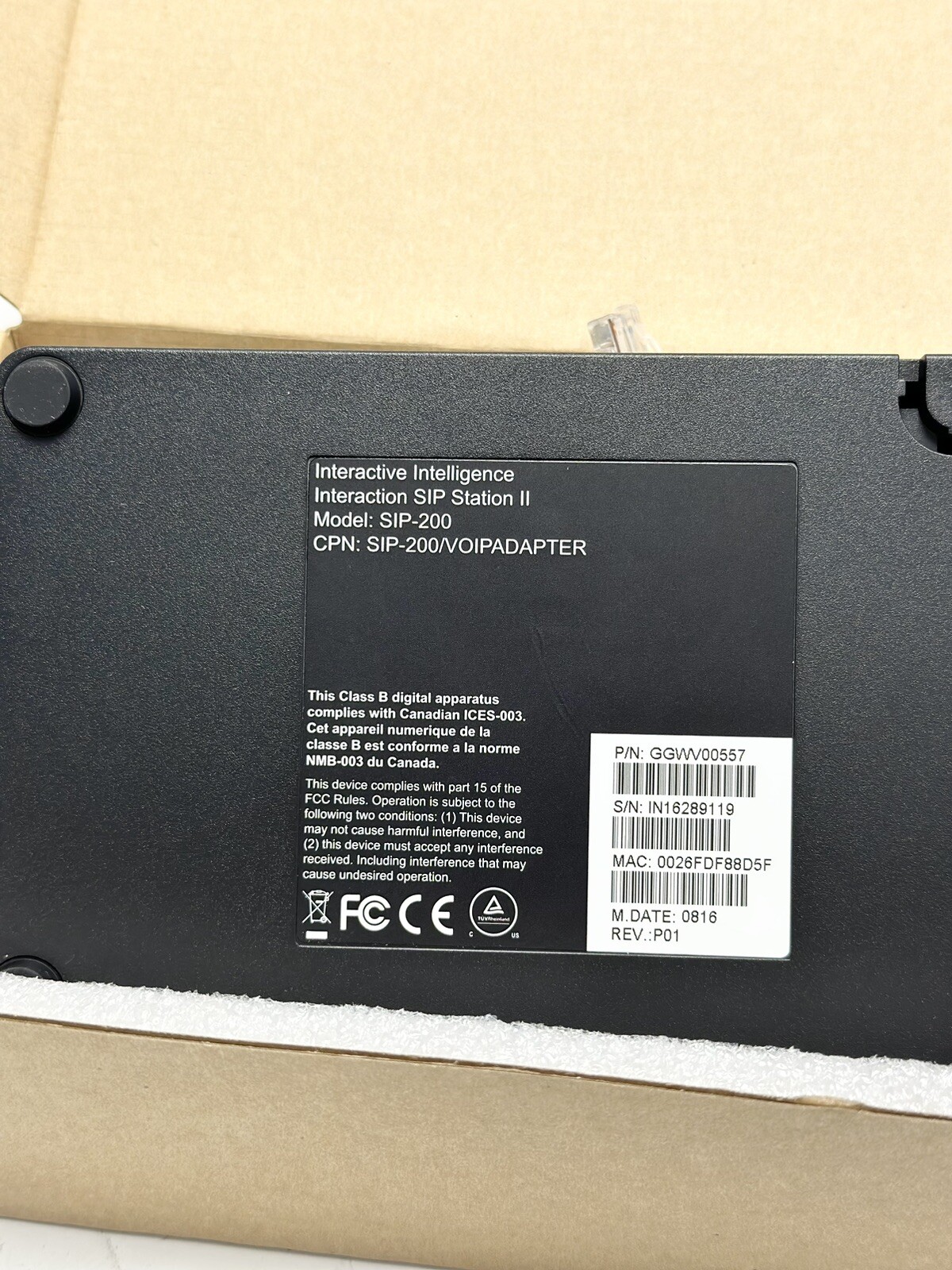 Interactive Intelligence Interaction SIP Station II GGWV00557 SIP-200