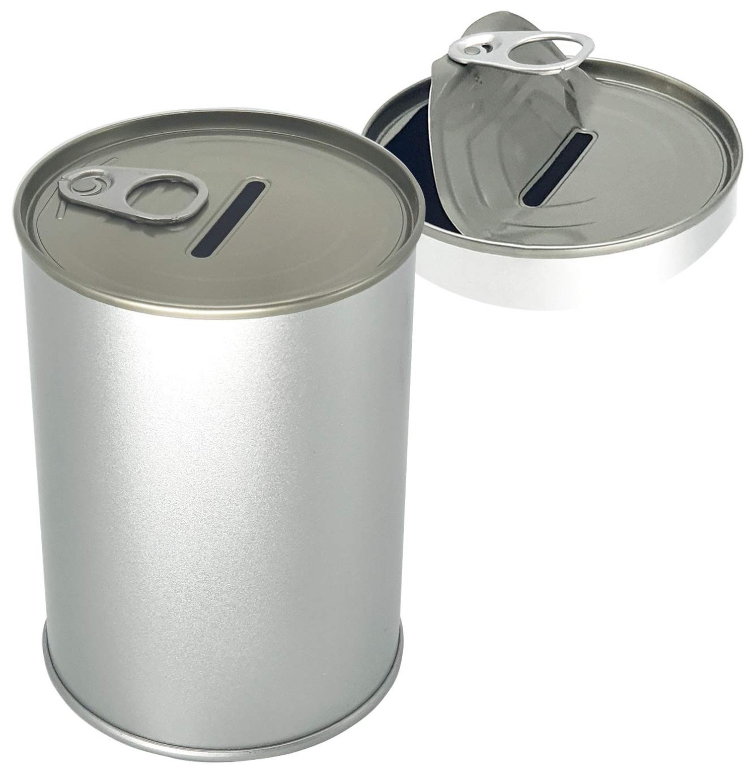Metal Money Coin Piggy Bank No Break to Open Saving Box W/Easy-Open-End Lid f...