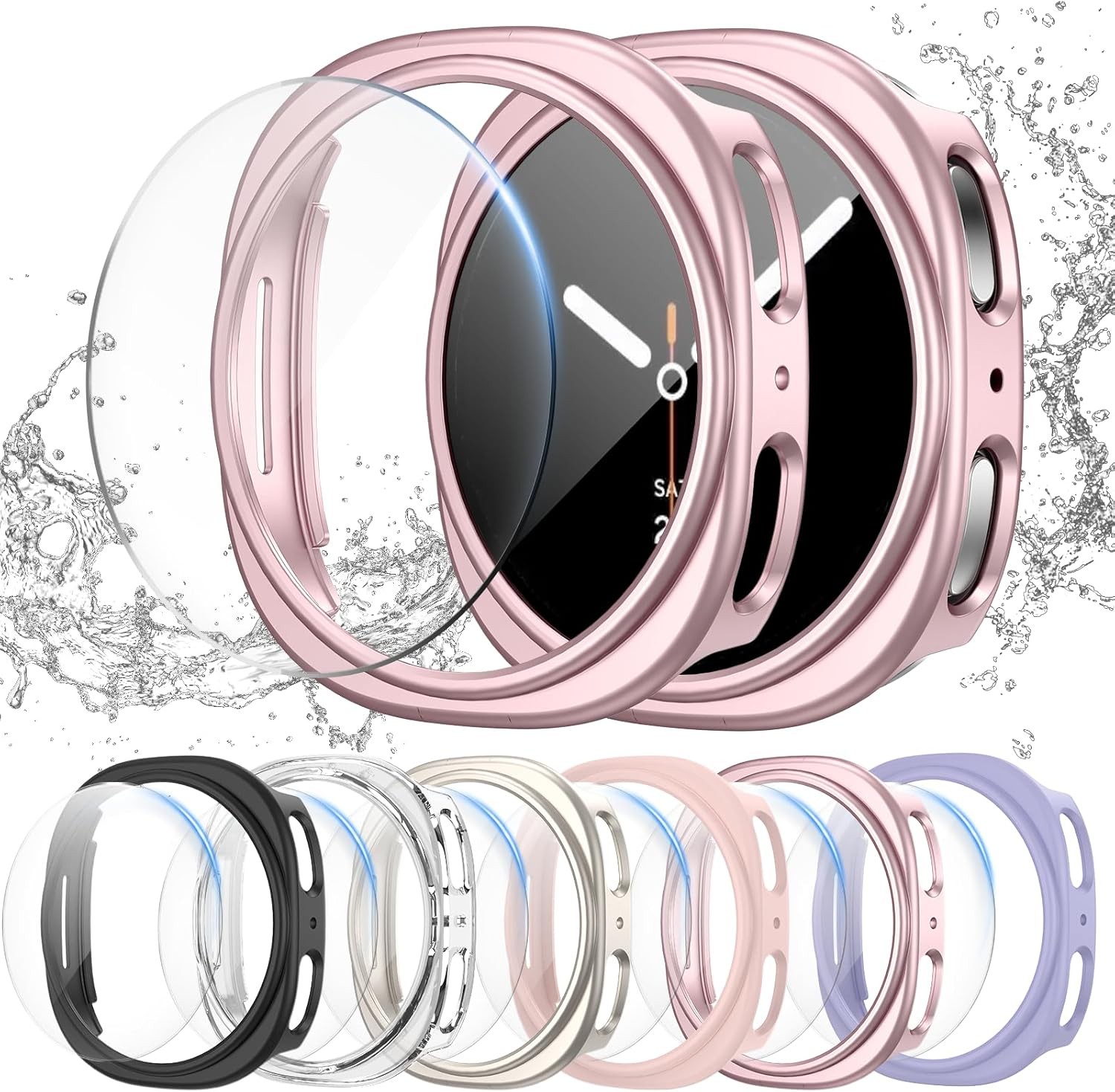 Waterproof Case Screen Protector 6+6 Pack for Samsung Galaxy Watch 8 40mm
