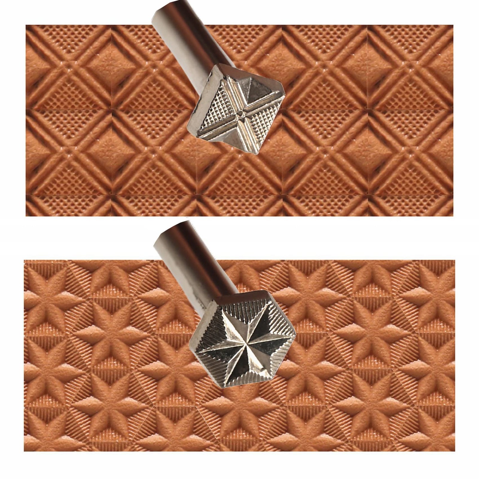 2 PCS Professional Leather Stamping Tools For Craft Working Stamps 526 & 536