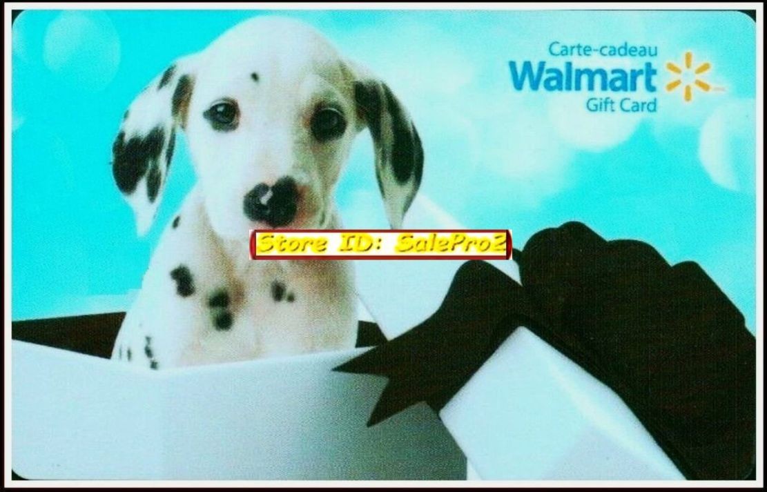 WALMART CANADA DALMATION PUPPY DOG FRENCH / ENGLISH RARE COLLECTIBLE GIFT CARD