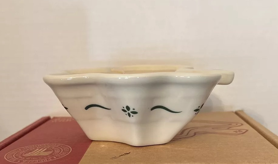 Longaberger Shamrock Ramekin Dish Bowl - Made in USA