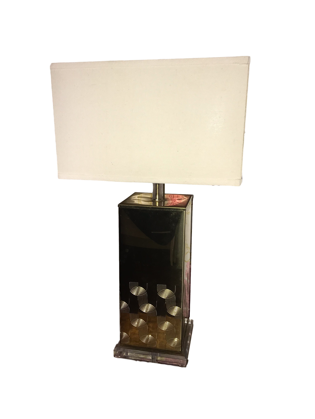 Pair of Squared Brass Lamps