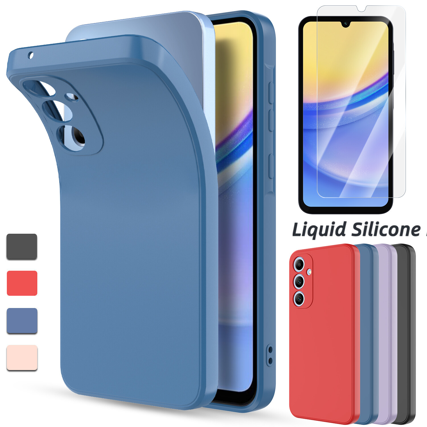 For Samsung Galaxy A55 A25 A35 5G A05S A12 TPU Soft Flexible Phone Case Cover