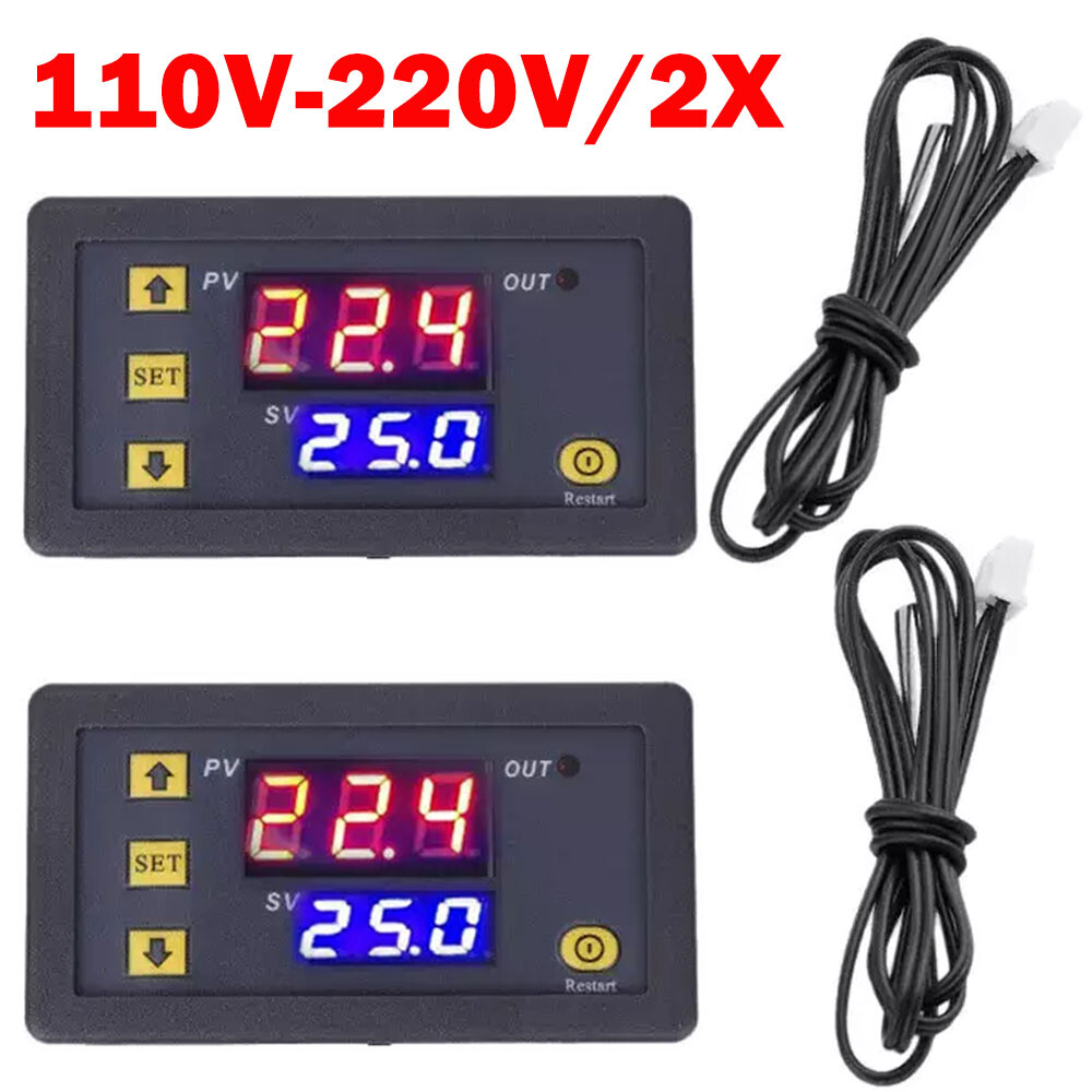 2X W3230 AC110-220V High Precision Digital Temperature Controller Thermostat US