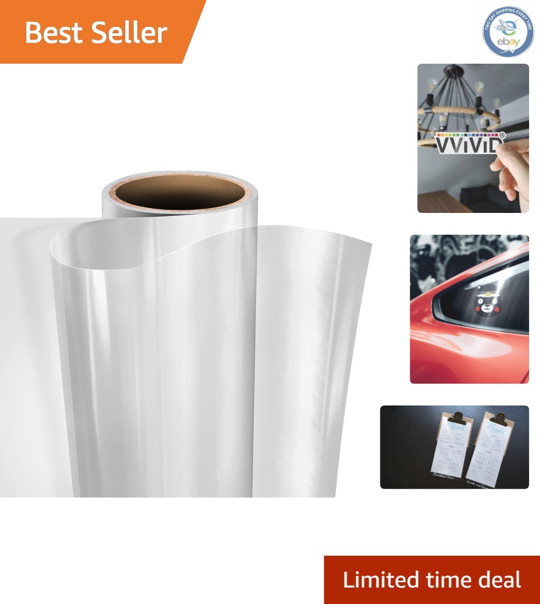 Transparent Lamination Vinyl Roll 12" x 15', Perfect for Die-Cutting and Crafts