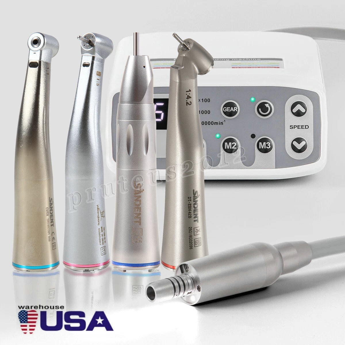 NSK Style Dental LED Brushless Electric Micro Motor/1:1/1:5/1:4.2 LED Handpiece