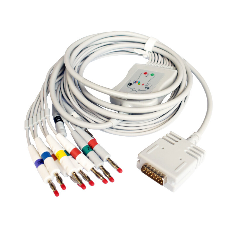 ECG EKG 10Leads Cable Leadwire for Burdick EK-10/12 Patient Monitor,Banana4.0AHA