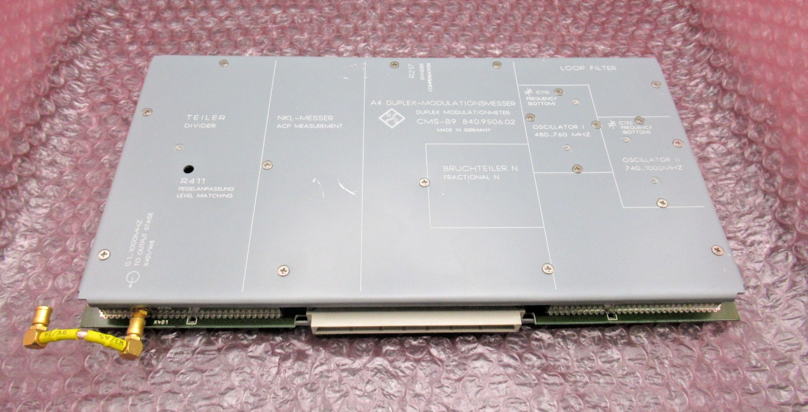 Rohde & Schwarz 840.9506.02 Duplex Modulation Meter CMS-B9, 840950602