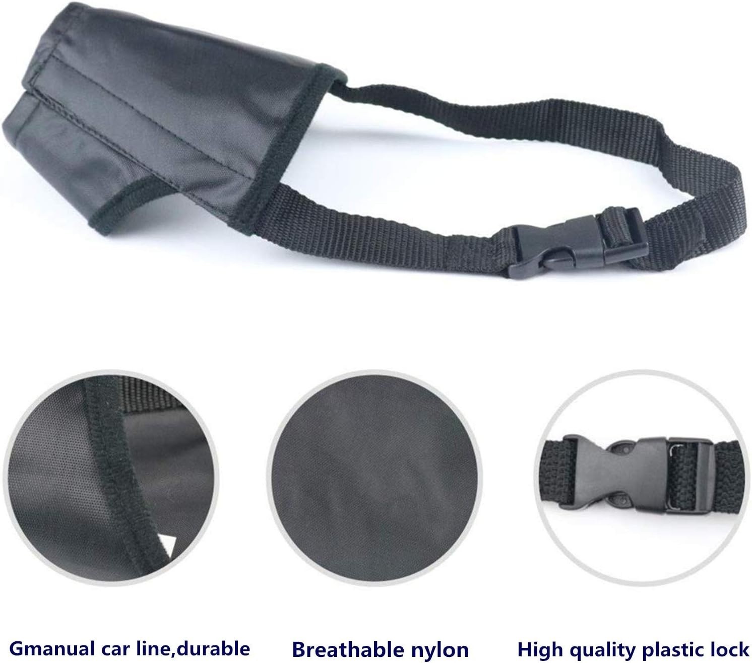 Dog Muzzles Suit - 7PCS Dog Muzzles Adjustable Quick Fit pet Muzzle Stops Biting
