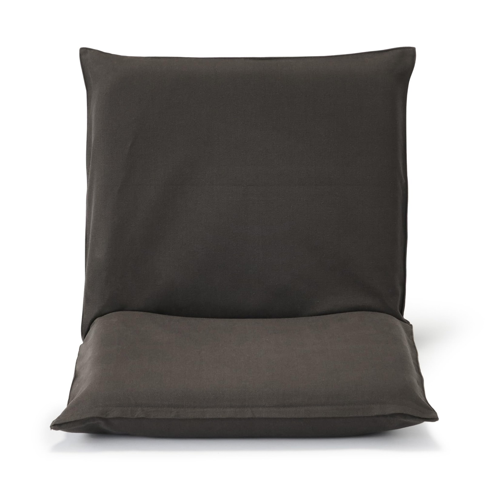 MUJI Floor Chair Large Brown Cotton Canvas 62.5x68x53cm Seating Japan Home
