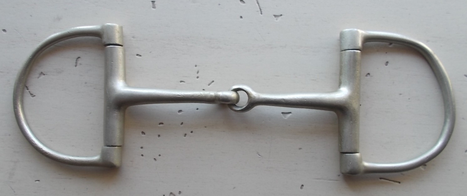 5" Never Rust Metal D-Ring Jointed Snaffle Horse Bit