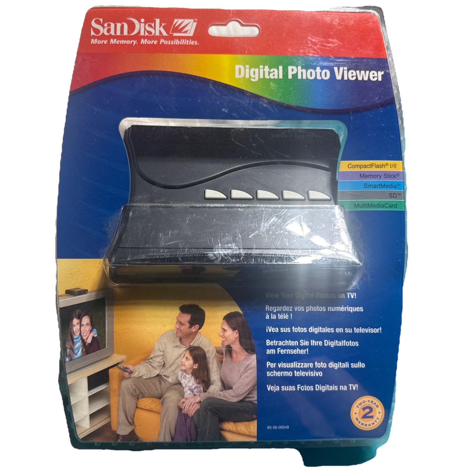 SanDisk Digital Photo Viewer Card Reader for TV/SDV1-A NEW Sealed with REMOTE