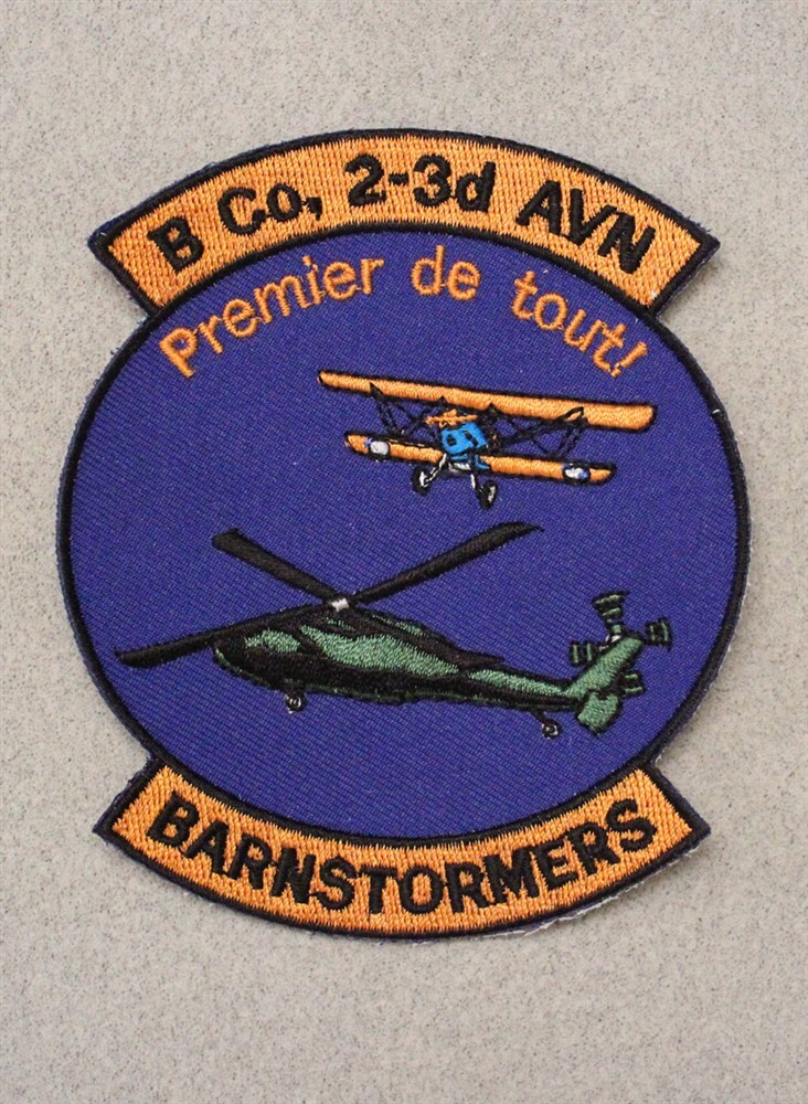 Army patch 6067: Company B, 2nd Battalion, 3rd Aviation Regiment "Barnstormers"
