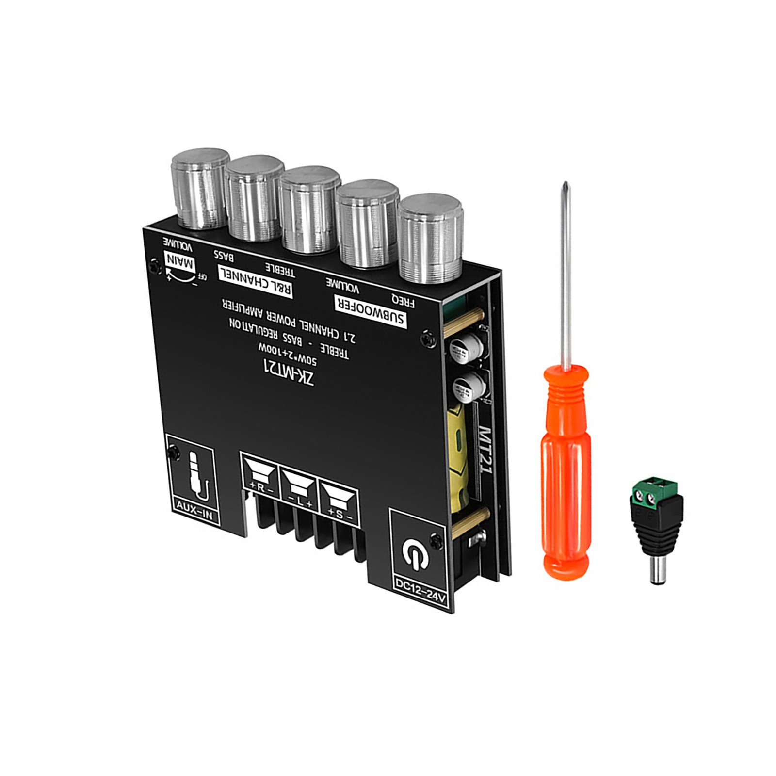 ZK-MT21 2x50W+100W Stereo Bluetooth 5.0 2.1Channel Digital Power Amplifier Board