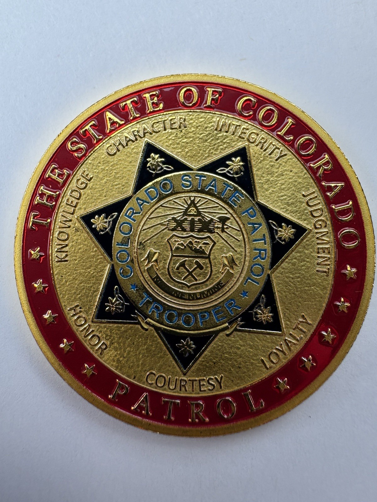 Colorado State Patrol Police Challenge Coin