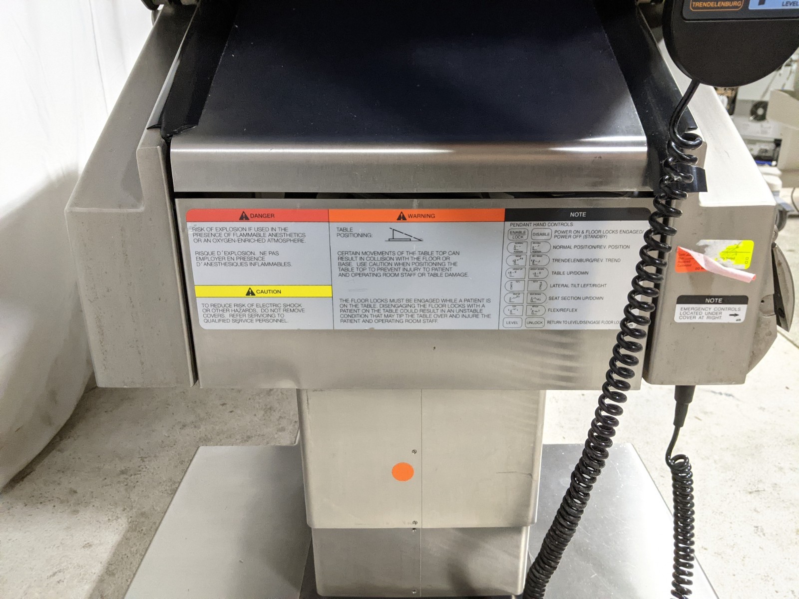 Schaerer Midmark 7300 Surgical Table with Hand Control