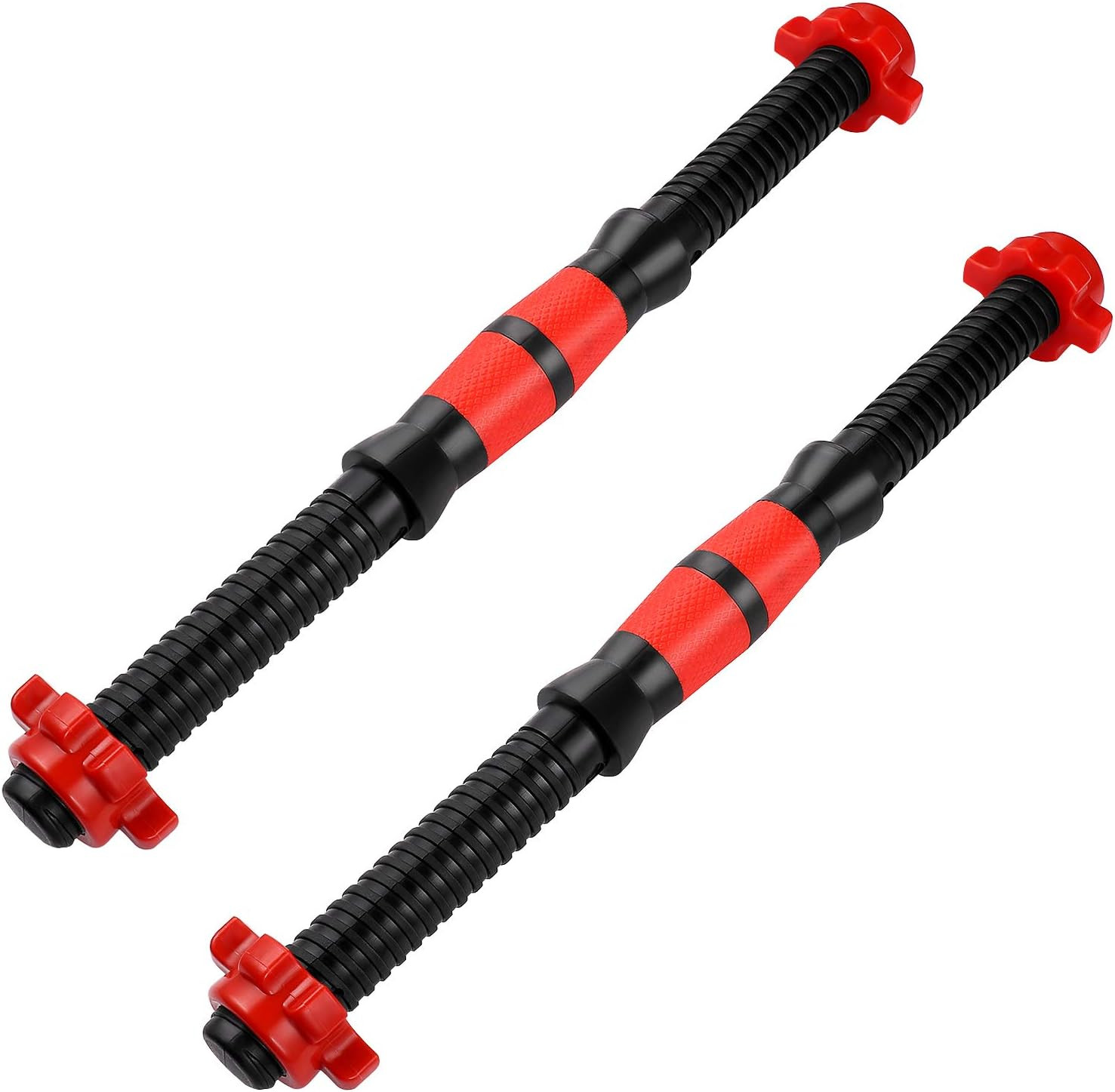 Threaded Dumbbell Handles,2pcs Adjustable Dumbbell Bar Handles with 4pcs 1inch S