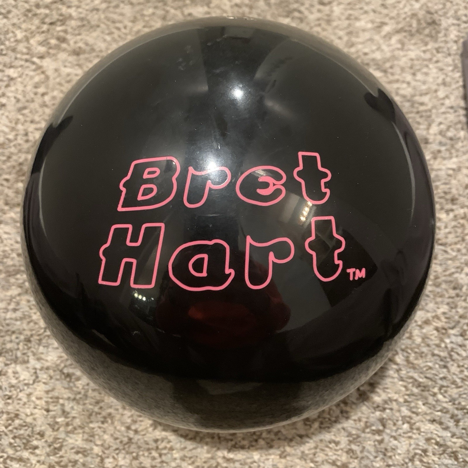 Bret Hart 1999 Collector Series WCW/NWO Undrilled Bowling Ball Black 15lb