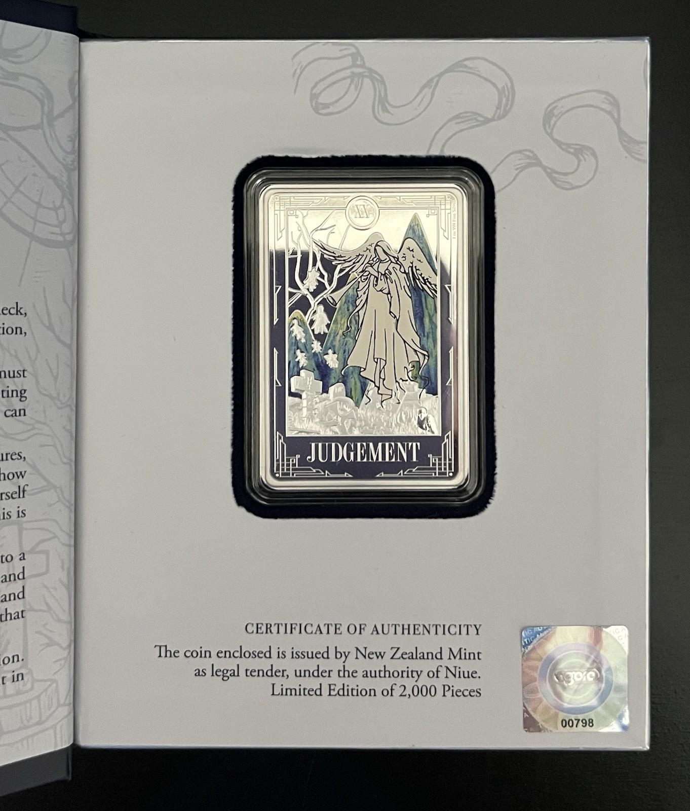 Judgement - $2 Agoro 1 Oz Silver Tarot Card.
