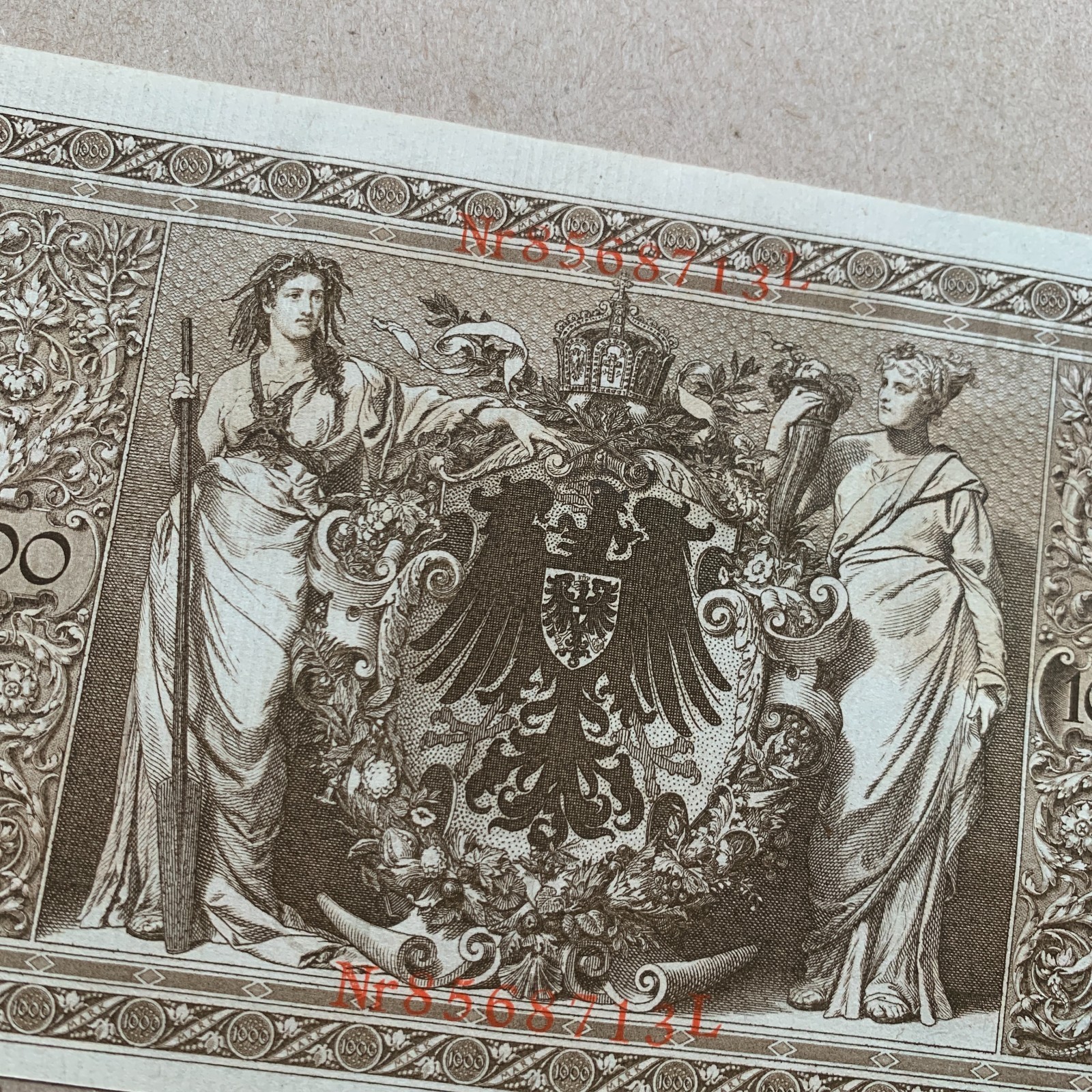 🇩🇪 Large Germany, 1000 (1,000) Mark Banknote 1910 Pre WW1 WWI German Currency